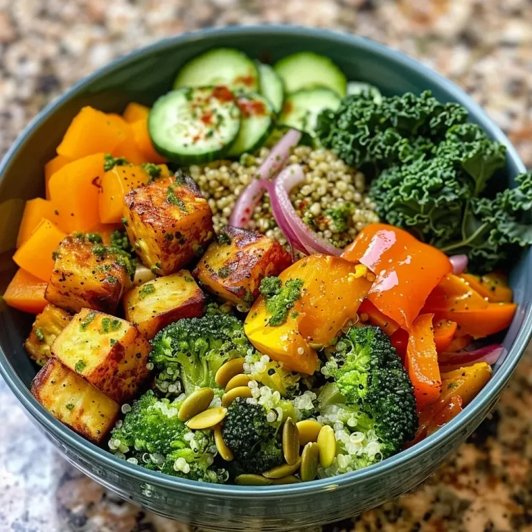 ['A colorful Buddha Bowl featuring broccoli, butternut squash, sliced onion, avocado, eggs, and brown rice.', 'Close-up view of a delicious Buddha Bowl with fresh vegetables, brown rice, and topped with eggs.', 'A vibrant bowl filled with broccoli, butternut squash, avocado, and nuts alongside perfect sunny-side-up eggs.', 'A side view of a Buddha Bowl showcasing an assortment of healthy ingredients including vegetables and eggs.']