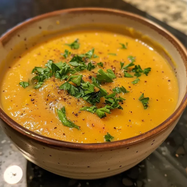 ['Close-up of creamy carrot and ginger soup in a bowl, garnished with fresh herbs.', 'Side view of a bowl of carrot and ginger soup, showcasing its vibrant orange color.', 'Creamy carrot soup with ginger, served in a white bowl, displaying a smooth texture.', 'A richly colored bowl of vegan carrot and ginger soup, with a drizzle of coconut cream.']