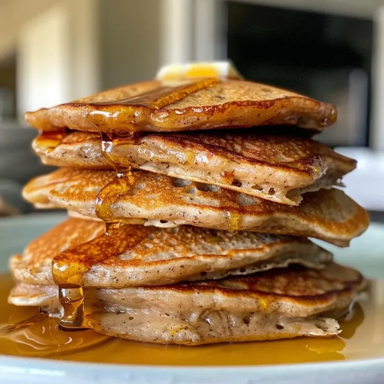 ['Close-up side view of fluffy protein pancakes stacked high.', 'Juicy protein pancakes with a golden-brown exterior and fluffy texture.', 'Beautifully arranged protein pancakes topped with a drizzle of syrup.', 'Fluffy protein pancakes showcasing their soft and airy layers.']