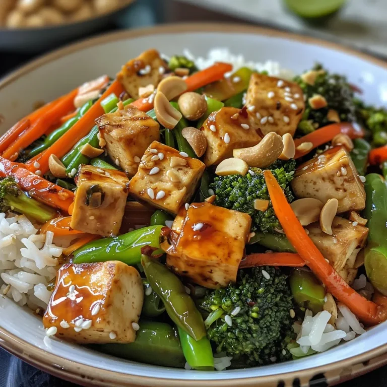 ['Close-up of a colorful vegetable stir fry with tofu on rice.', 'Side view of a vibrant vegetable stir fry topped with tofu and garnished.', 'Detail shot of a luscious stir fry with assorted vegetables and tofu served over rice.', 'Appetizing vegetable stir fry featuring tofu, mixed veggies, and rice.']