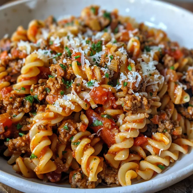 ['Close-up view of a bowl of high-protein pasta topped with ground turkey and garnished with Parmesan cheese.', 'Side view of a serving of high-protein pasta mixed with lean ground turkey and crushed tomatoes.', 'Juicy high-protein pasta dish in a bowl, featuring ground turkey and a sprinkle of Italian seasoning.', 'Delicious plate of high-protein pasta with ground turkey, diced onions, and a rich tomato sauce.']
