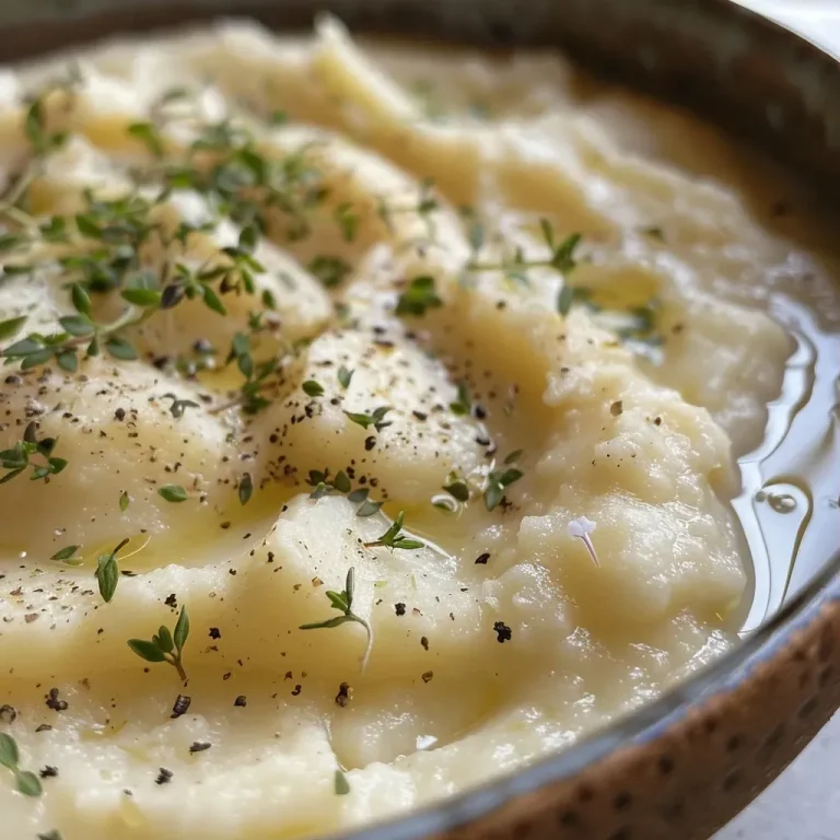 Creamy Parsnip Purée: The Protein Boost You Didn’t See Coming Creamy parsnip purée in a bowl, garnished with thyme.