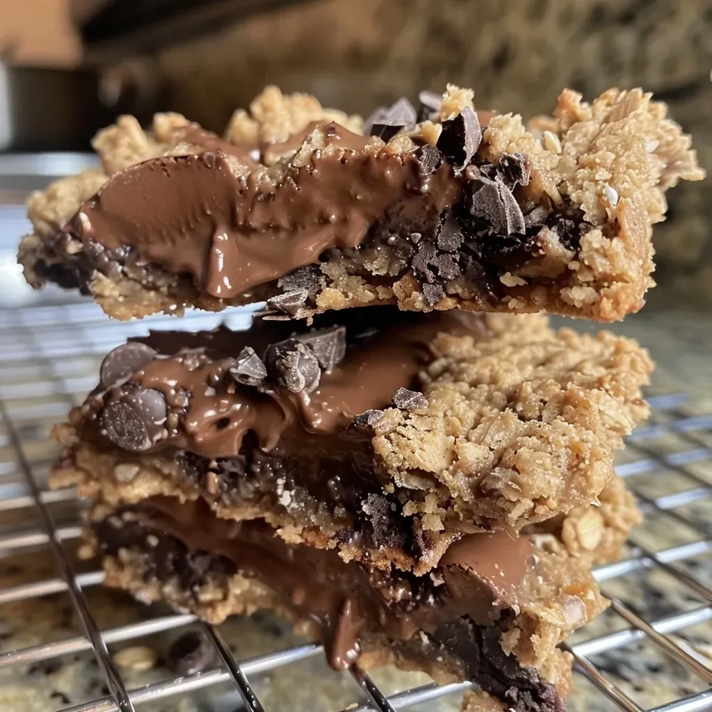 Side view of healthy cookies made with peanut butter and oats.