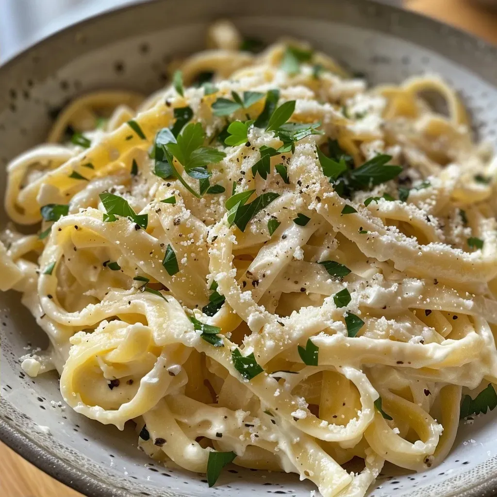 Side view of a delicious plate of low carb pasta topped with sauce.