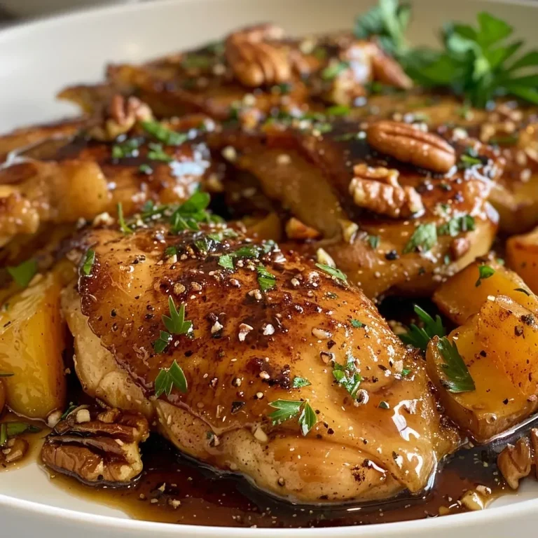 Unlocking Flavor: Maple-Glazed Chicken That Fuels Your Weeknight Meals Close-up view of juicy maple-glazed chicken with sweet potatoes.