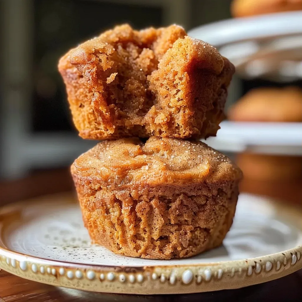 Close-up view of a delicious sweet potato muffin topped with walnuts.
