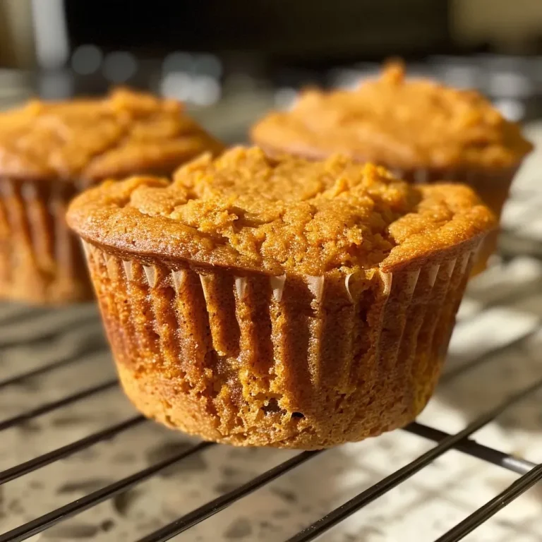 Sweet Potato Spice Muffins: A Deliciously Nutritious Treat A close-up side view of golden-brown Sweet Potato Spice Muffins with a textured exterior.